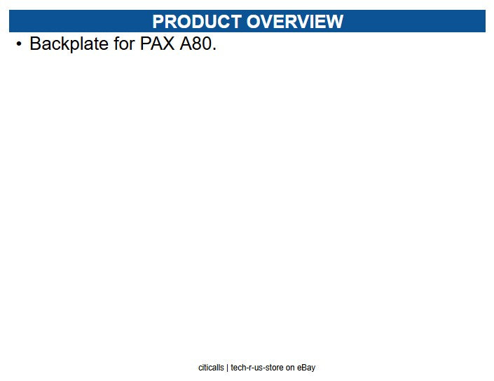 ENS CST00177 Backplate for PAX A80