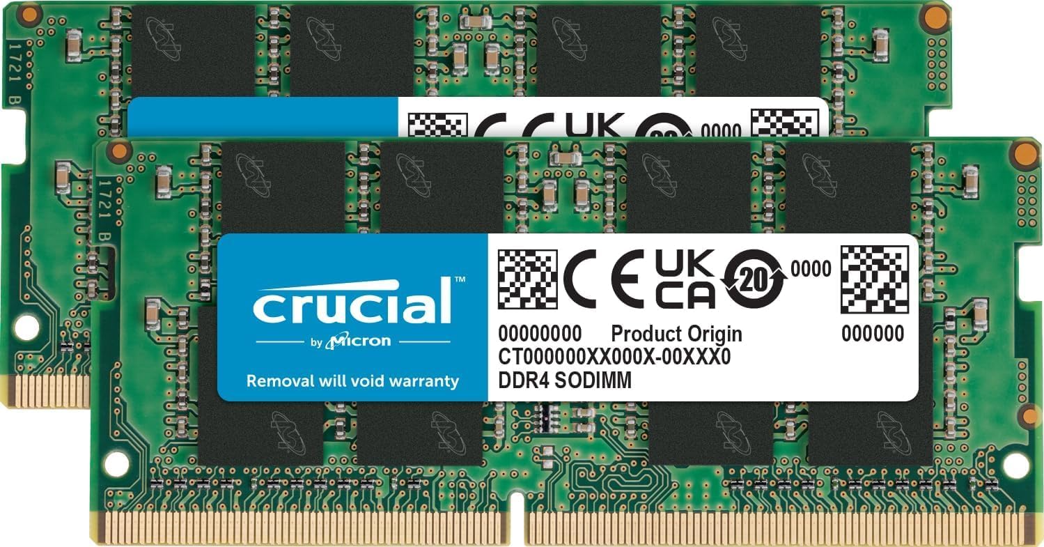 Crucial CT2K32G4SFD832A DDR4 - kit - 64GB: 2 x 32 GB -SO-DIMM 260-pin - 3200 MHz