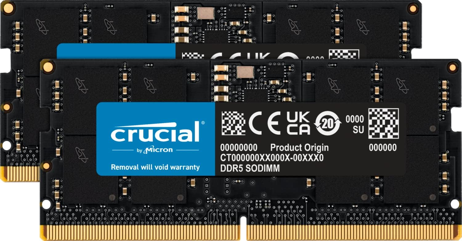 Crucial CT2K8G48C40S5 DDR5 - kit - 16 GB: 2 x 8 GB - SO-DIMM 262-pin - 4800 MHz