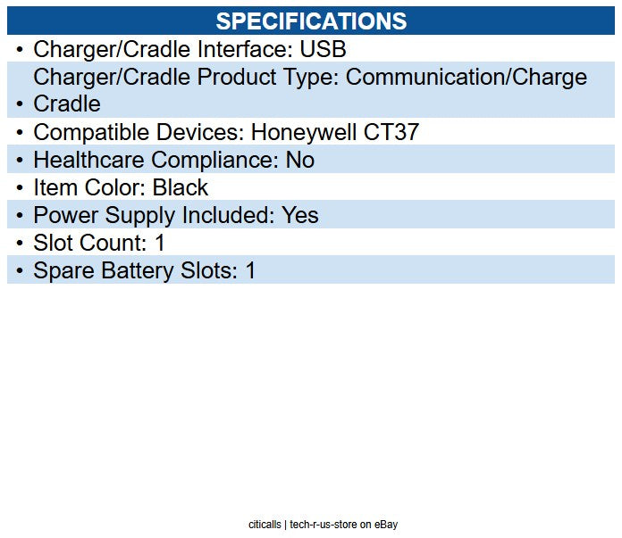 Honeywell CT37-HB-UVN-1 CT37 non-booted homebase
