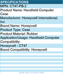 Honeywell CT47-PB-2 Handheld Computer Case - For Honeywell Handheld Computer