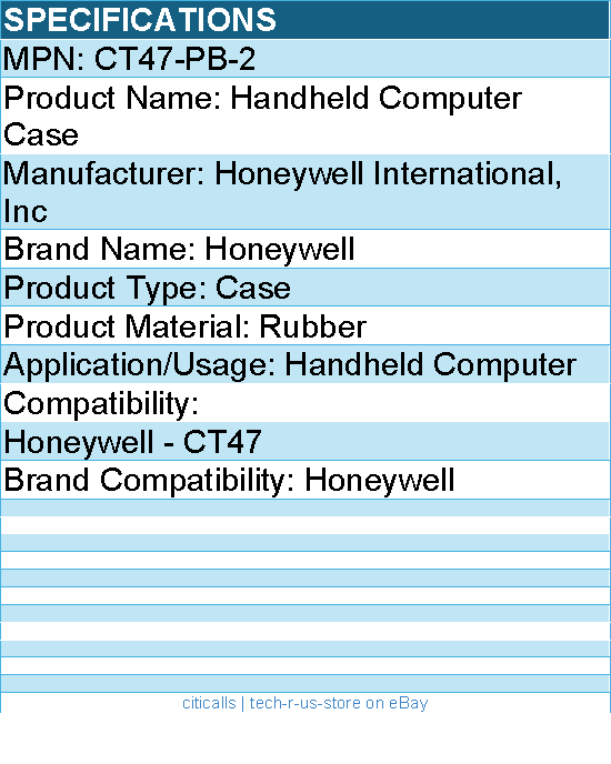 Honeywell CT47-PB-2 Handheld Computer Case - For Honeywell Handheld Computer
