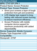 Honeywell CT47-SP-1PK-1 Screen Protector - For LCD Mobile Computer - 1 / Pack