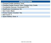 Honeywell CT70-5CB-UVX-BAT-1 Charge Base Cradle Docking - Mobile Computer