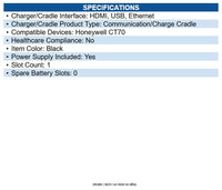 Honeywell CT70-DB-UVX-1 Cradle Docking - Mobile Computer, Battery - 1 Slot