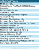 Dell CTP9K Pro Max FCS1250 Desktop Computer - Intel Core Ultra 9 285