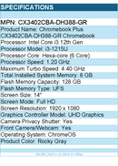 ASUS CX3402CBA-DH388-GR 14" Chromebook - Full HD - Intel Core i3 12th Gen
