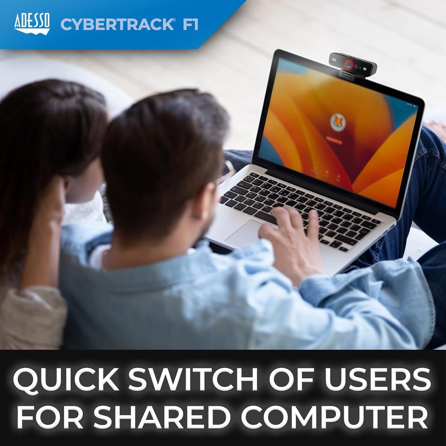 Adesso CyberTrack F1 Webcam - 2.1 Megapixel - 30 fps - USB 2.0 - 1 Each