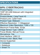 Adesso CyberTrack H3 High Resolution Desktop Webcam - 1.3 Megapixel - 30 fps
