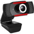 Adesso CYBERTRACK H3 Webcam - 1.3 Megapixel - 30 fps - Black, Red - USB 2.0