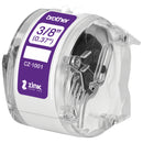 Brother CZ1001 Genuine 3/8" (0.37") 9mm wide x 16.4 ft. (5 m) long label roll