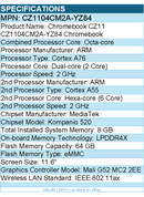 ASUS CZ1104CM2A-YZ84 11.6" Rugged Chromebook - 8 GB - Mineral Gray