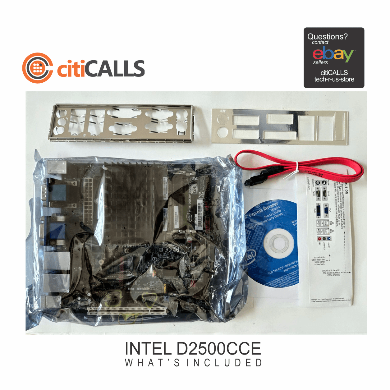 Intel BLKD2500CCE ATOM D2500CCE NM10 Express Mini ITX Motherboard New-Sealed