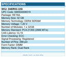 Synology D4ER02-32G 1 x 32GB DDR4 SDRAM ECC Registered 288-Pin DIMM for NAS SAN