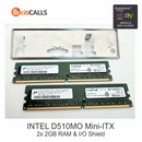 Intel D510MO ATOM CPU Mini ITX Motherboard w Crucial 2x2GB Memory IO Shield