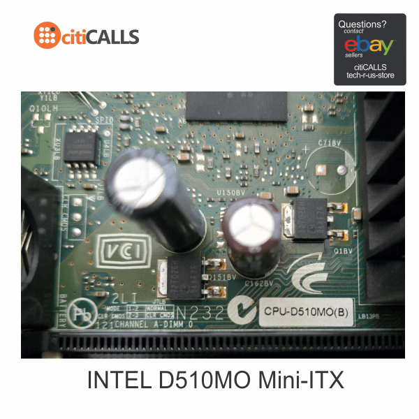 Intel D510MO ATOM CPU Mini ITX Motherboard w Crucial 2x2GB Memory IO Shield