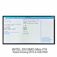 Intel D510MO ATOM CPU Mini ITX Motherboard w Crucial 2x2GB Memory IO Shield