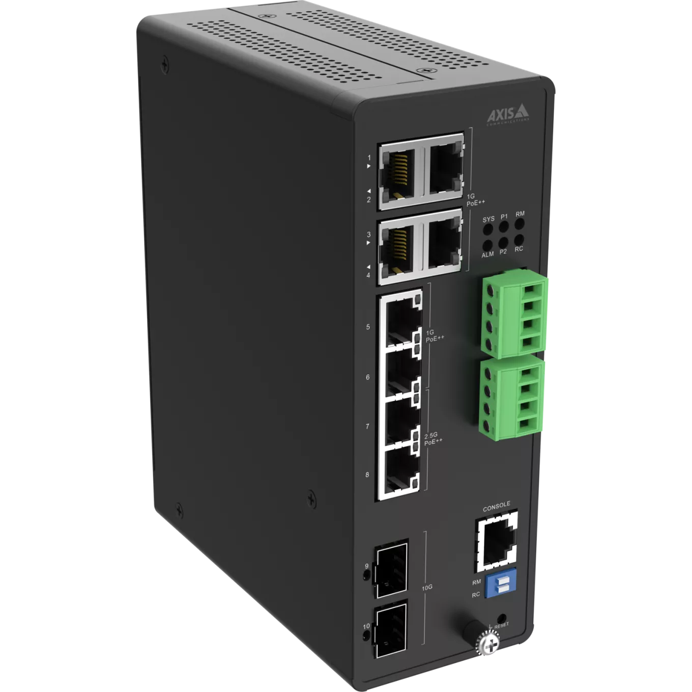 AXIS 02621-001 D8208-R Industrial PoE++ Switch - 8 Ports - Manageable