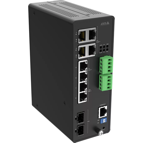AXIS 02621-001 D8208-R Industrial PoE++ Switch - 8 Ports - Manageable