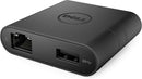 Dell DA200 Adapter-USB-C to HDI-/VGA/Ethernet/USB 3.0 - Black
