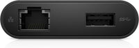 Dell DA200 Adapter-USB-C to HDI-/VGA/Ethernet/USB 3.0 - Black