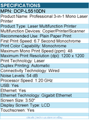 Brother DCP-L5510DN Wired Laser Multifunction Printer - Monochrome
