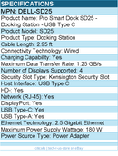 Dell DELL-SD25 Pro Smart Dock SD25 - Docking Station - USB Type C