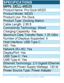 Dell DELL-WD25 Pro Dock WD25 - Docking Station - Wired - USB Type C