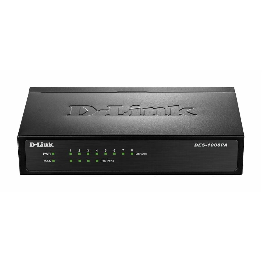 D-Link DES-1008PA 8-Port 10/100 PoE Switch Unmanaged 4 802.3af PoE ports Retail