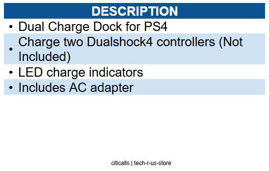 DreamGear DG-DGPS4-6402 PS4 Dual Charge Dock