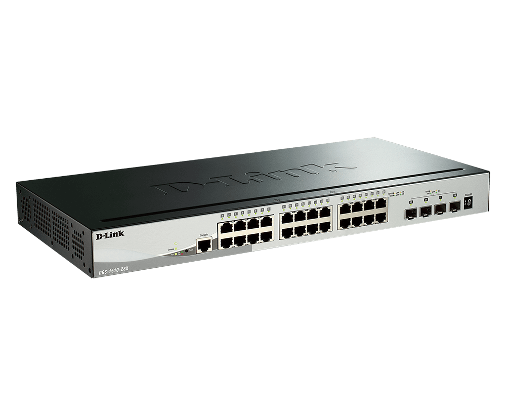 D-Link DGS-1510-28X SmartPro 24-Port Gigabit Switch with 4 10GbE SFP+