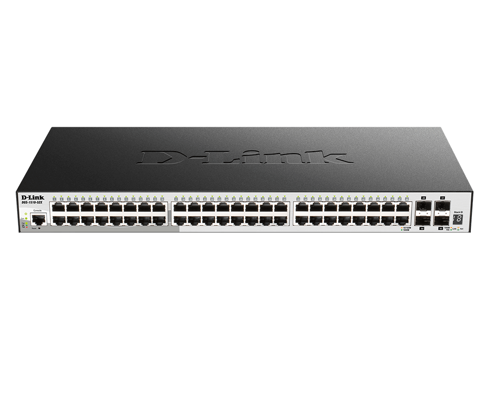 D-Link DGS-1510-52X SmartPro 48-Port Gigabit Switch with 4 10GbE SFP+