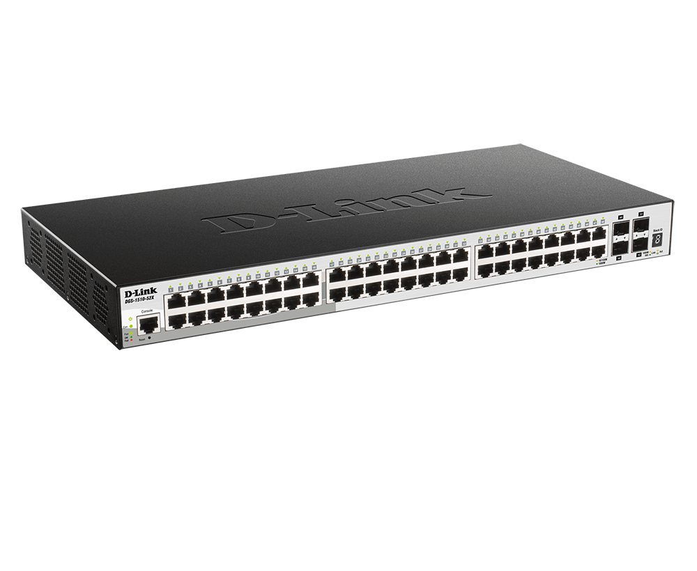 D-Link DGS-1510-52X SmartPro 48-Port Gigabit Switch with 4 10GbE SFP+