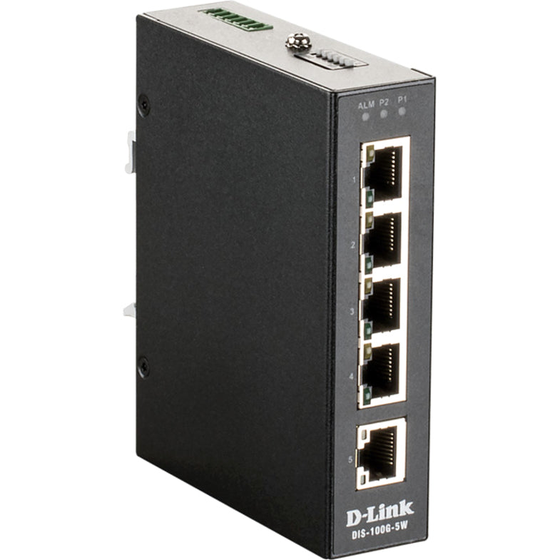 D-Link DIS-100G-5W Industrial Gigabit Unmanaged Switch - 5 Ports - 2 Layer Supp