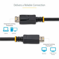 StarTech DISPLPORT10L 10 ft Certified DisplayPort 1.2 Cable - Black with Latches