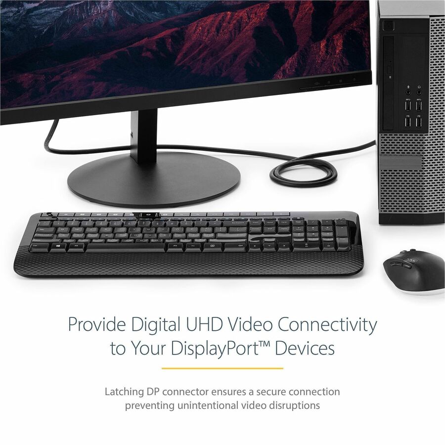 StarTech DISPLPORT10L 10 ft Certified DisplayPort 1.2 Cable - Black with Latches