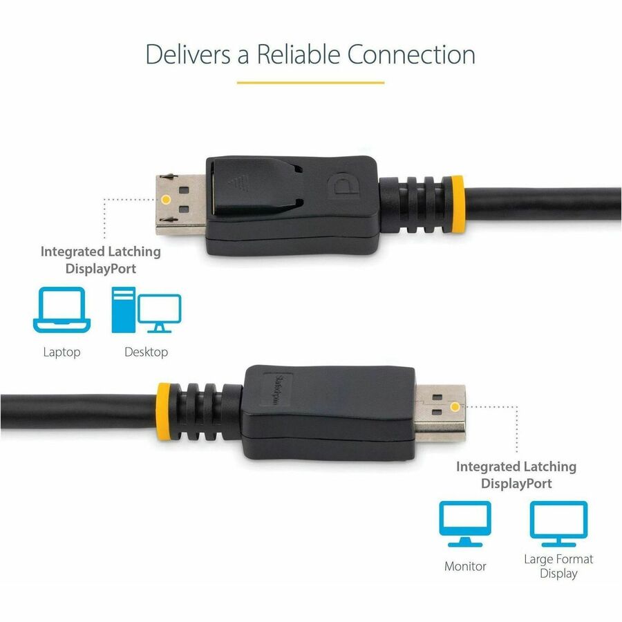 StarTech DISPLPORT1L 1ft DisplayPort 1.2 Cable, 4K x 2K UHD VESA Certified