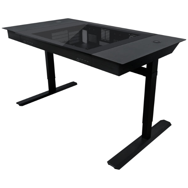 Lian Li DK07X Motorized Standing Computer Case Workflow Desk for 2 PC Systems