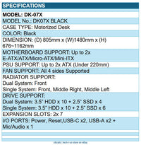 Lian Li DK07X Motorized Standing Computer Case Workflow Desk for 2 PC Systems
