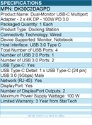 StarTech DK30C2DAGPD  4K Dual Monitor DisplayPort Docking Station - 100 W