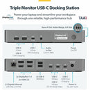 StarTech DK30C2DPEPRN Triple-Monitor USB-C Docking Station, Laptop Charging Dock