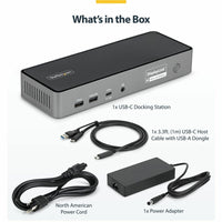 StarTech DK30C2DPEPRN Triple-Monitor USB-C Docking Station, Laptop Charging Dock