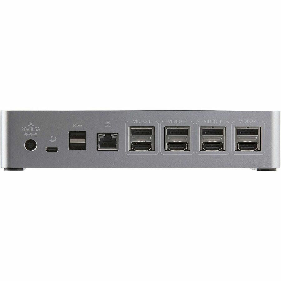 StarTech DK31C4DPPD USB-C Dock, 4K 60Hz Quad Monitor - Black, Space Gray