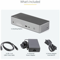 StarTech DK31C4DPPD USB-C Dock, 4K 60Hz Quad Monitor - Black, Space Gray