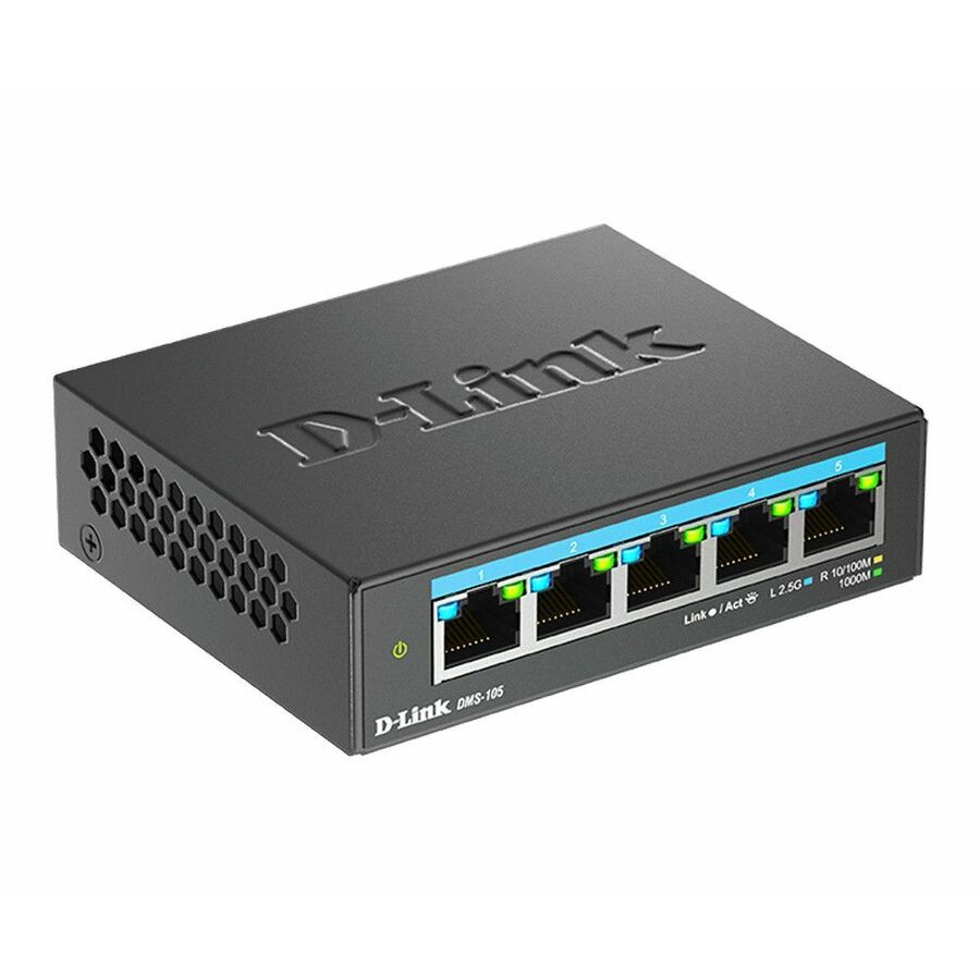 D-Link DMS-105 5-Port Multi-Gigabit Unmanaged Switch - 2 Layer Supported