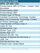 Cisco DP-9851-K9= 9851 IP Phone - Corded - Wall Mountable - Carbon Black