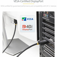 StarTech DP21-6F-DP40-CABLE 6ft DisplayPort 2.1 Cable - VESA Certified DP40