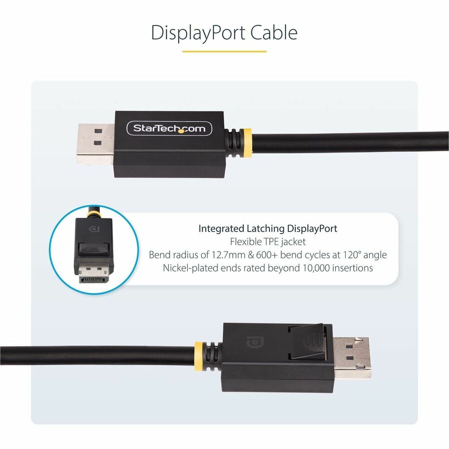 StarTech DP21-6F-DP40-CABLE 6ft DisplayPort 2.1 Cable - VESA Certified DP40