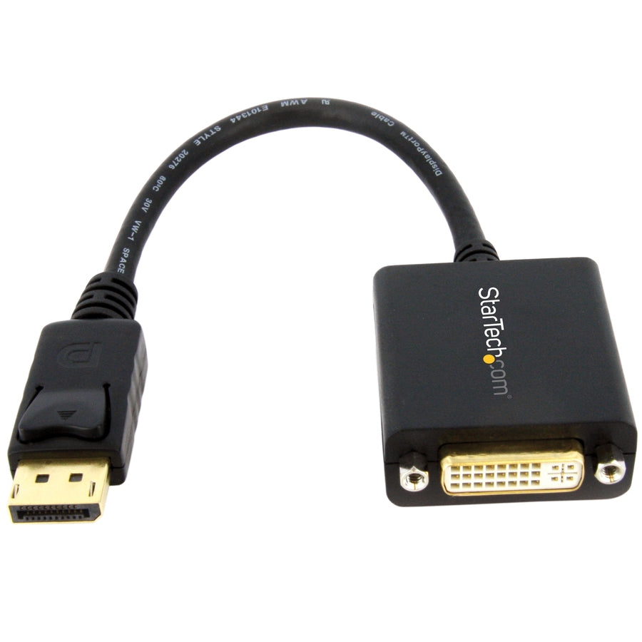 StarTech DP2DVI2 DisplayPort to DVI Adapter - Latching Connector - Black