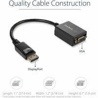 StarTech DP2VGA2 DisplayPort to VGA Video Adapter Converter - Black